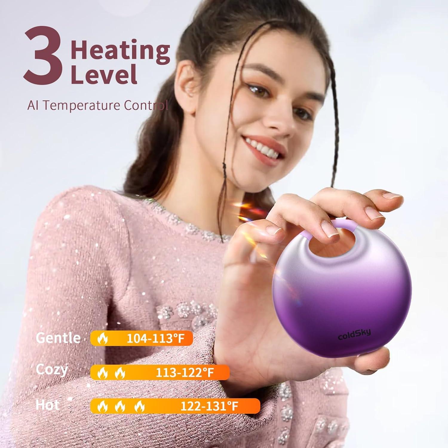 Calentador de Manos Eléctrico coldSky YL129 4000mAh Púrpura