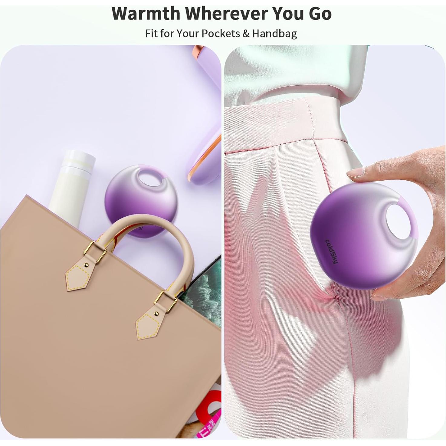 Calentador de Manos Eléctrico coldSky YL129 4000mAh Púrpura