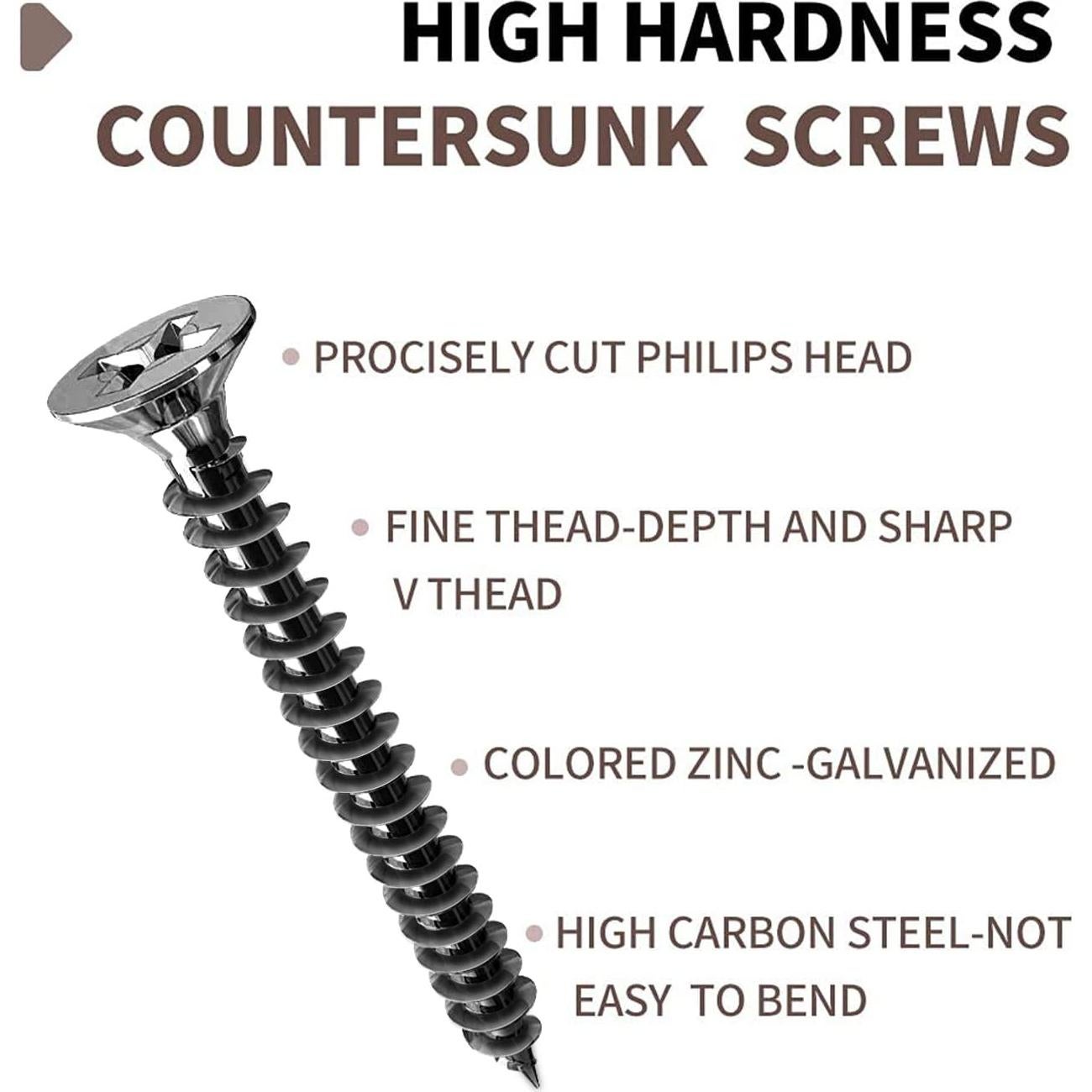 Tornillos de Madera M3 x 20mm LERNOU 200pcs Autoperforantes