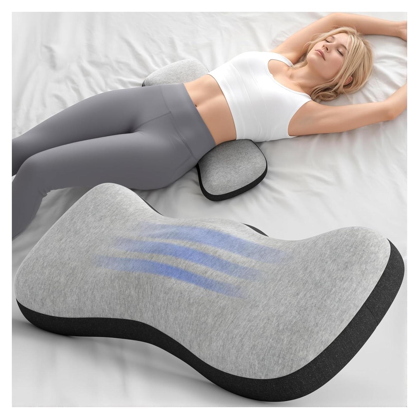 Almohada Lumbar Viscoelástica Forcanby P5103 Gris Negro