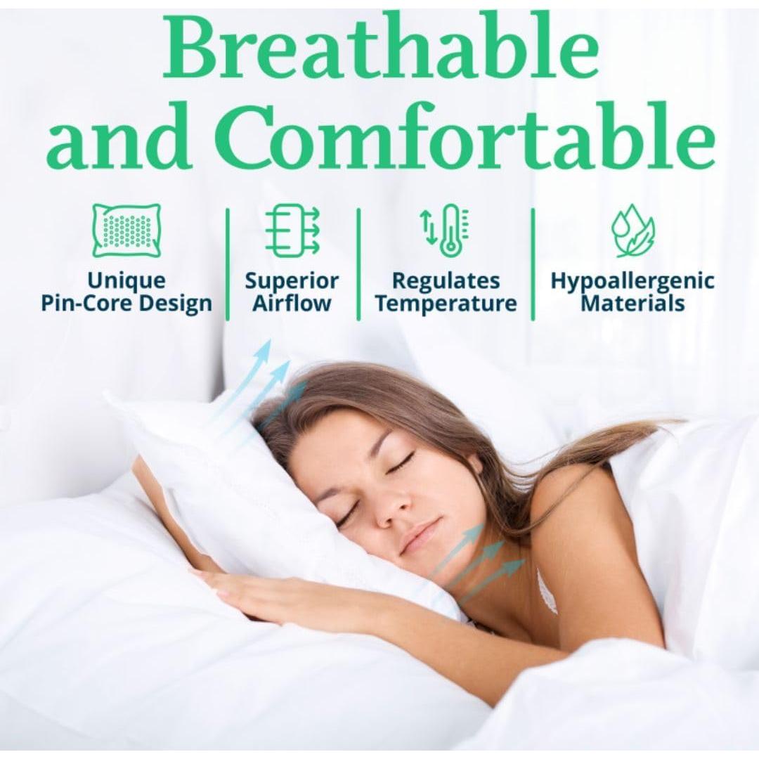 Almohada de látex Talalay OrganicTextiles estándar firme 1.59kg