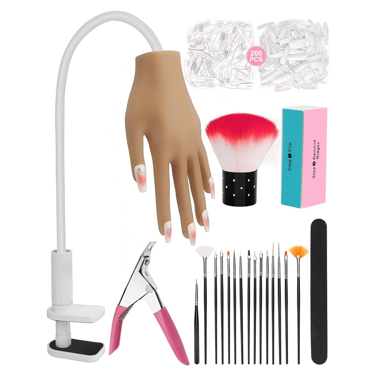 Mano de Práctica para Uñas Acrílicas Difenni 34.8x16cm