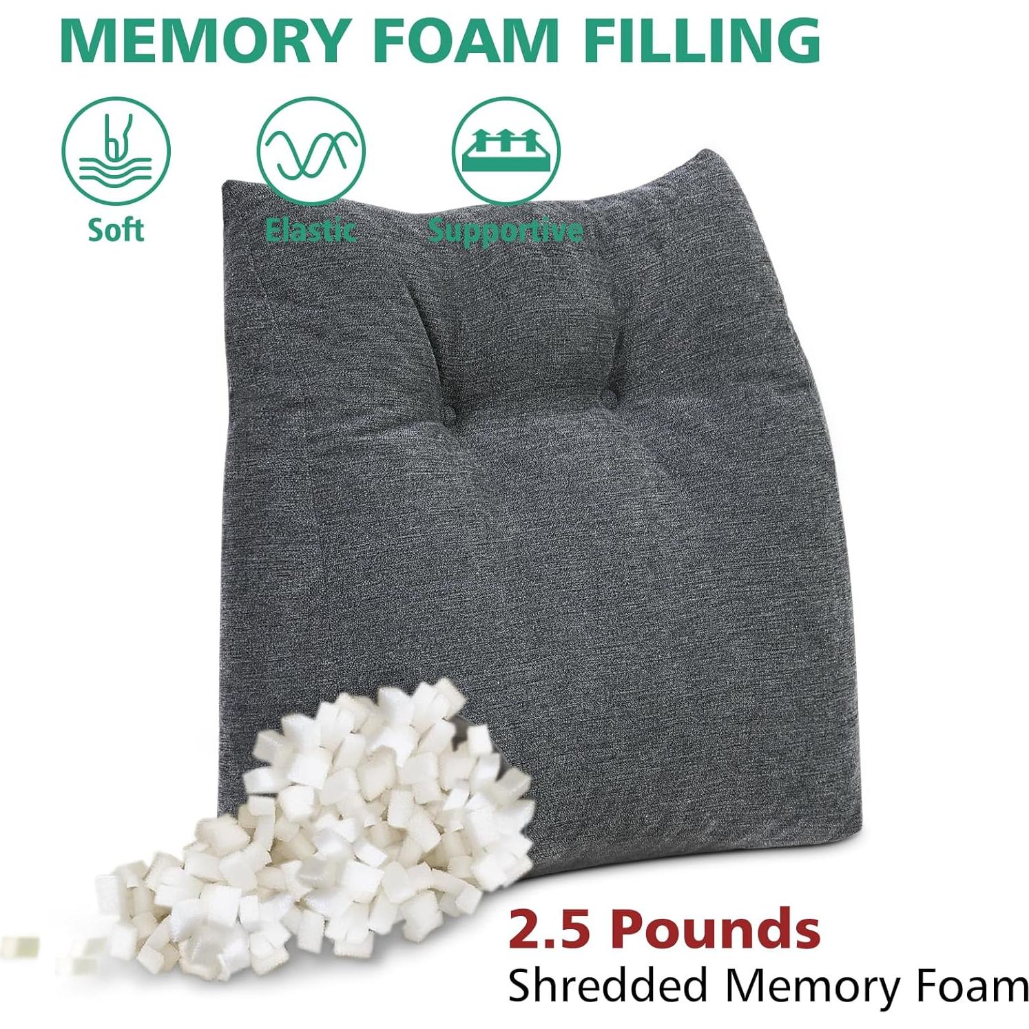 Cojín Lumbar Shinnwa Espuma Viscoelástica 44.5x38.1cm Carbón