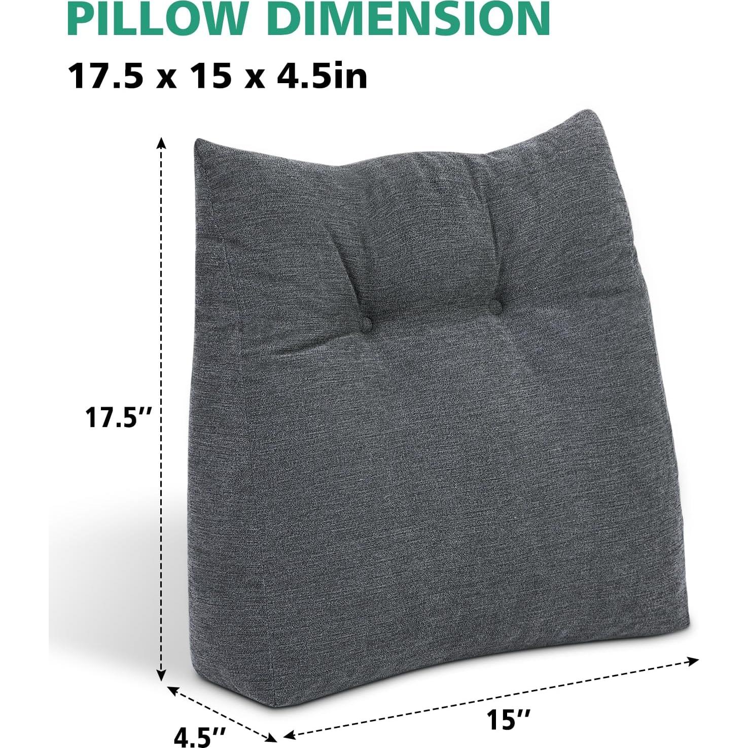 Cojín Lumbar Shinnwa Espuma Viscoelástica 44.5x38.1cm Carbón