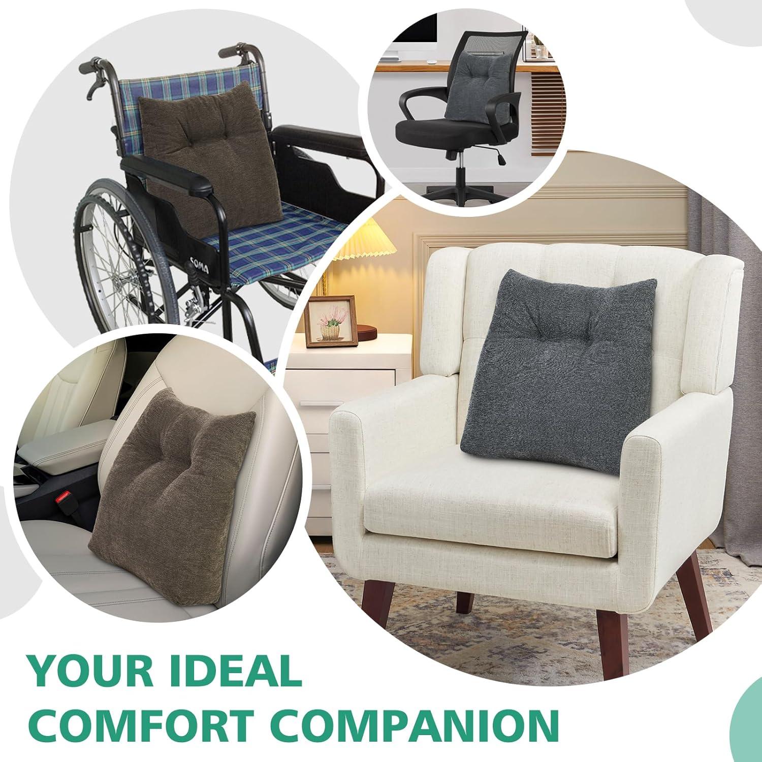 Cojín Lumbar Shinnwa Espuma Viscoelástica 44.5x38.1cm Carbón