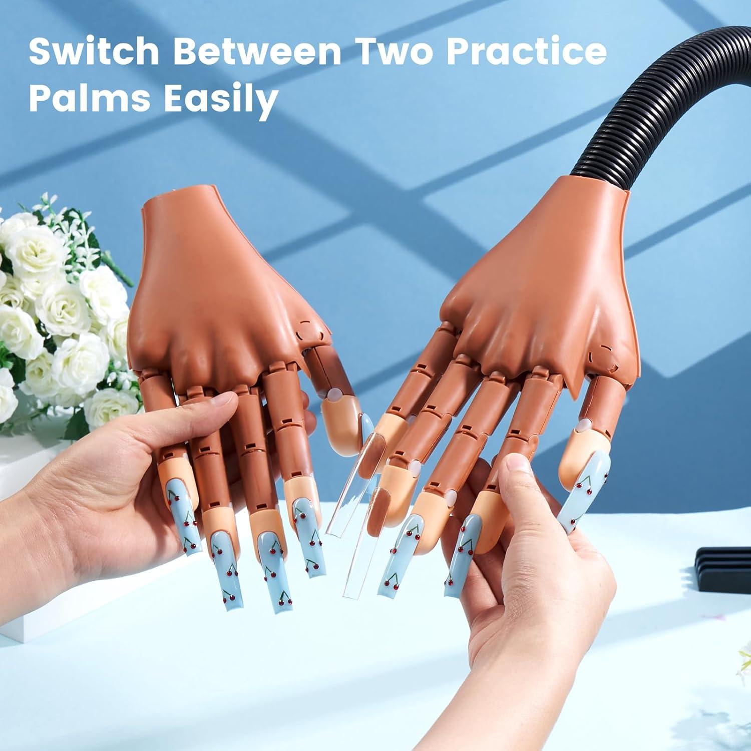 Mano de práctica magnética Wilfniee para uñas acrílicas