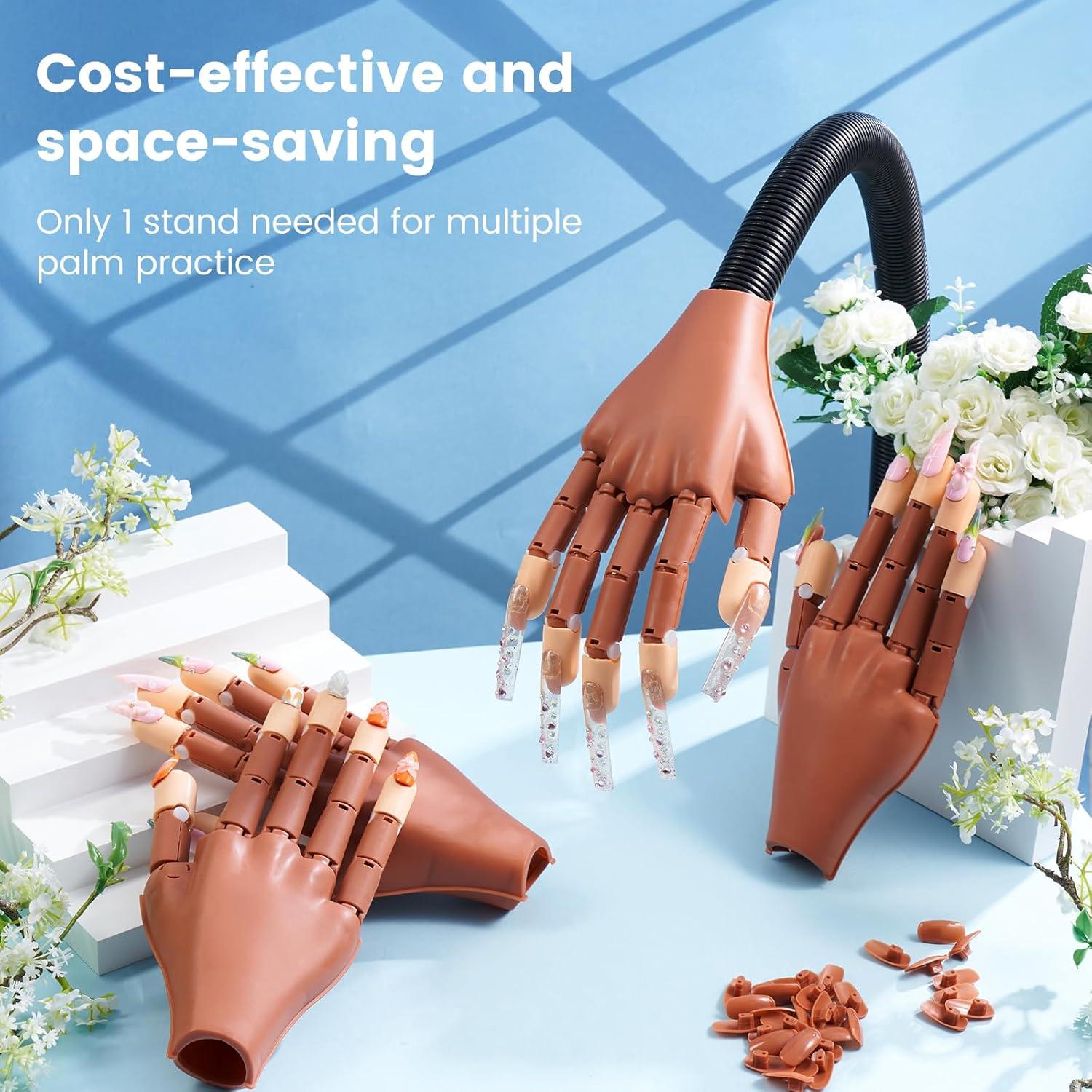 Mano de práctica magnética Wilfniee para uñas acrílicas