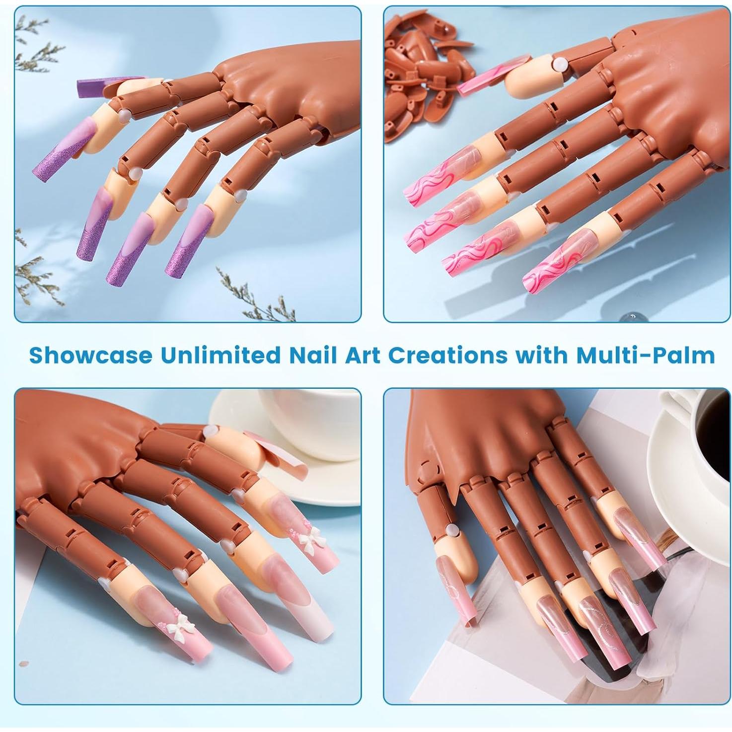 Mano de práctica magnética Wilfniee para uñas acrílicas