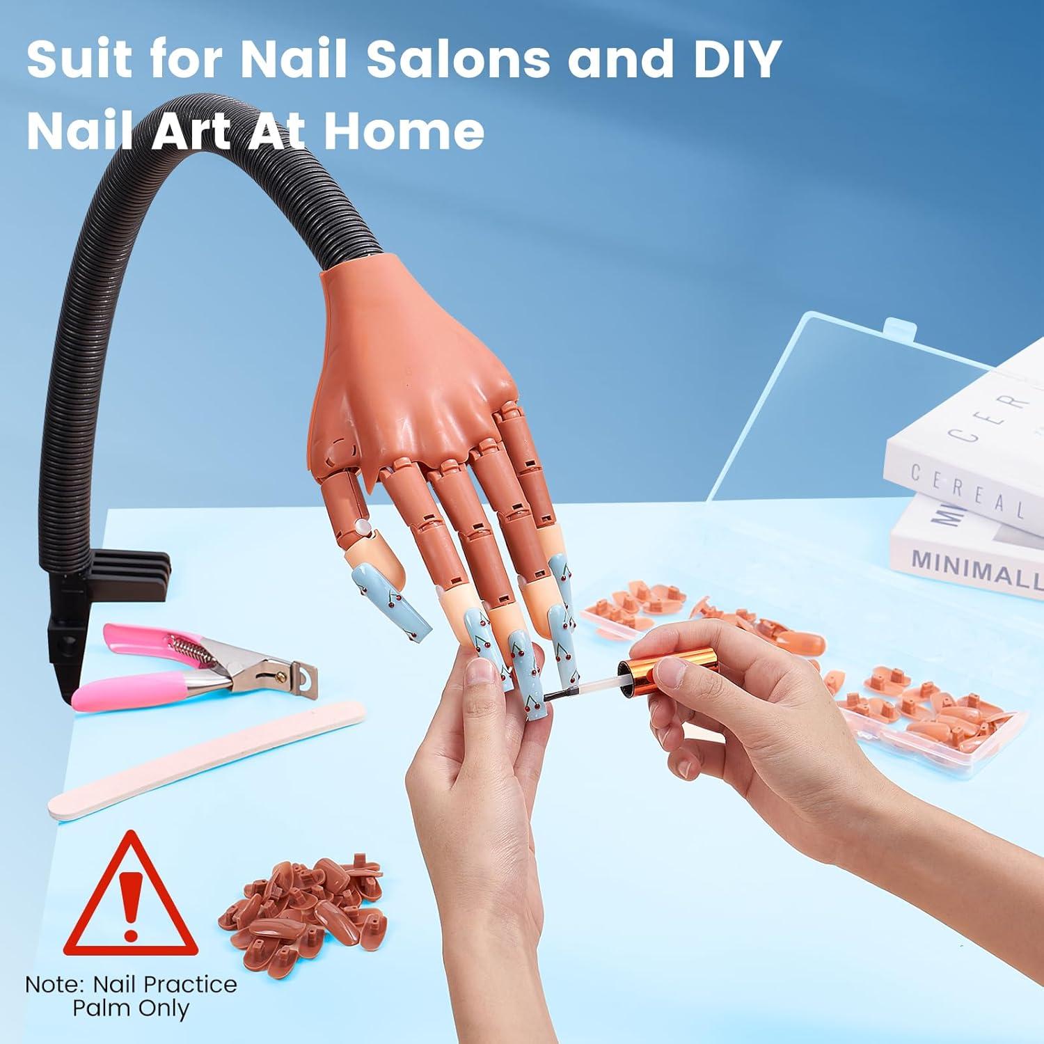 Mano de práctica magnética Wilfniee para uñas acrílicas