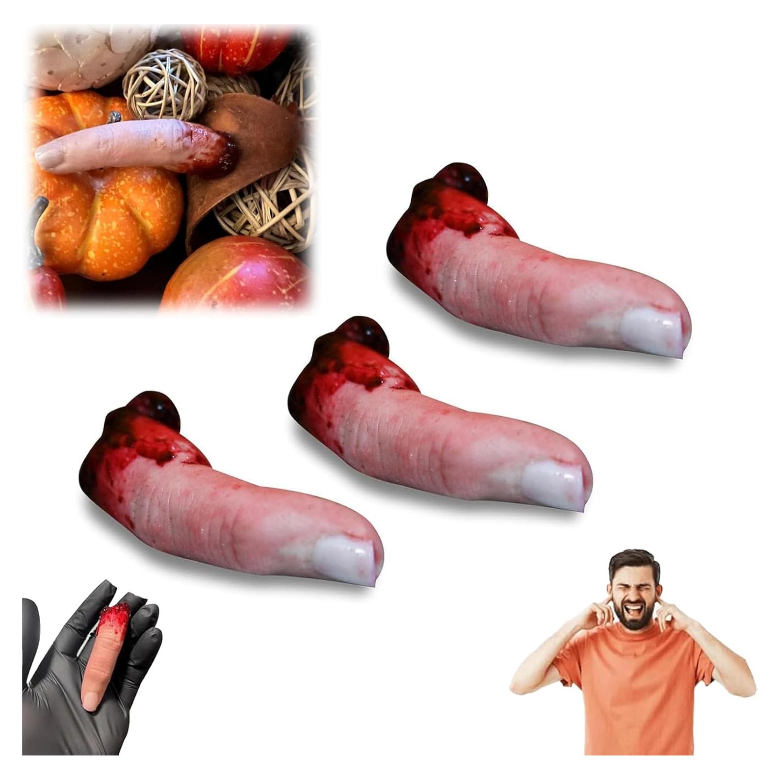 Deditos Prostéticos de Halloween JOYO - 3 Pcs Sangrientos