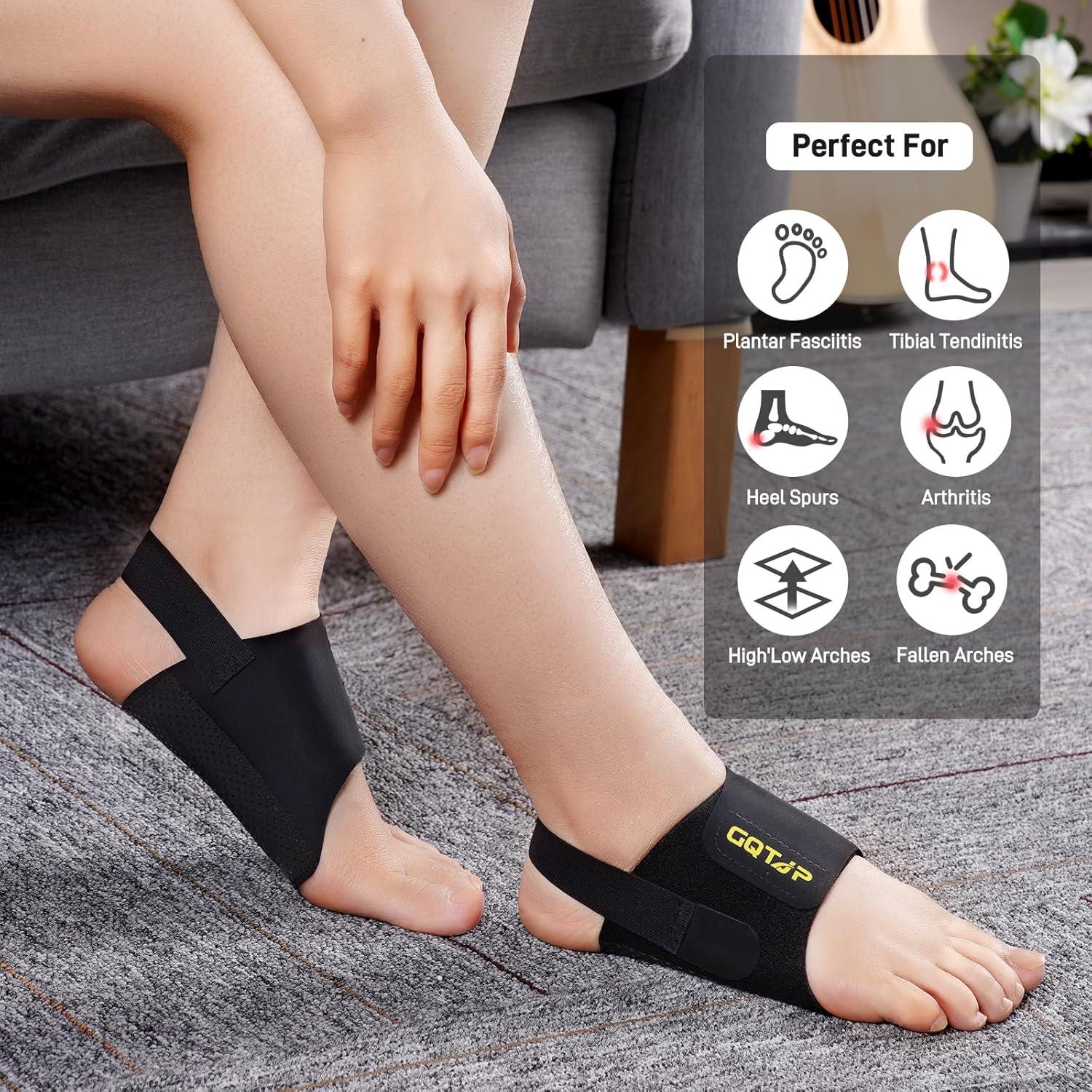 Inserts de Soporte Arqueado GQTJP para Fascitis Plantar - Negro