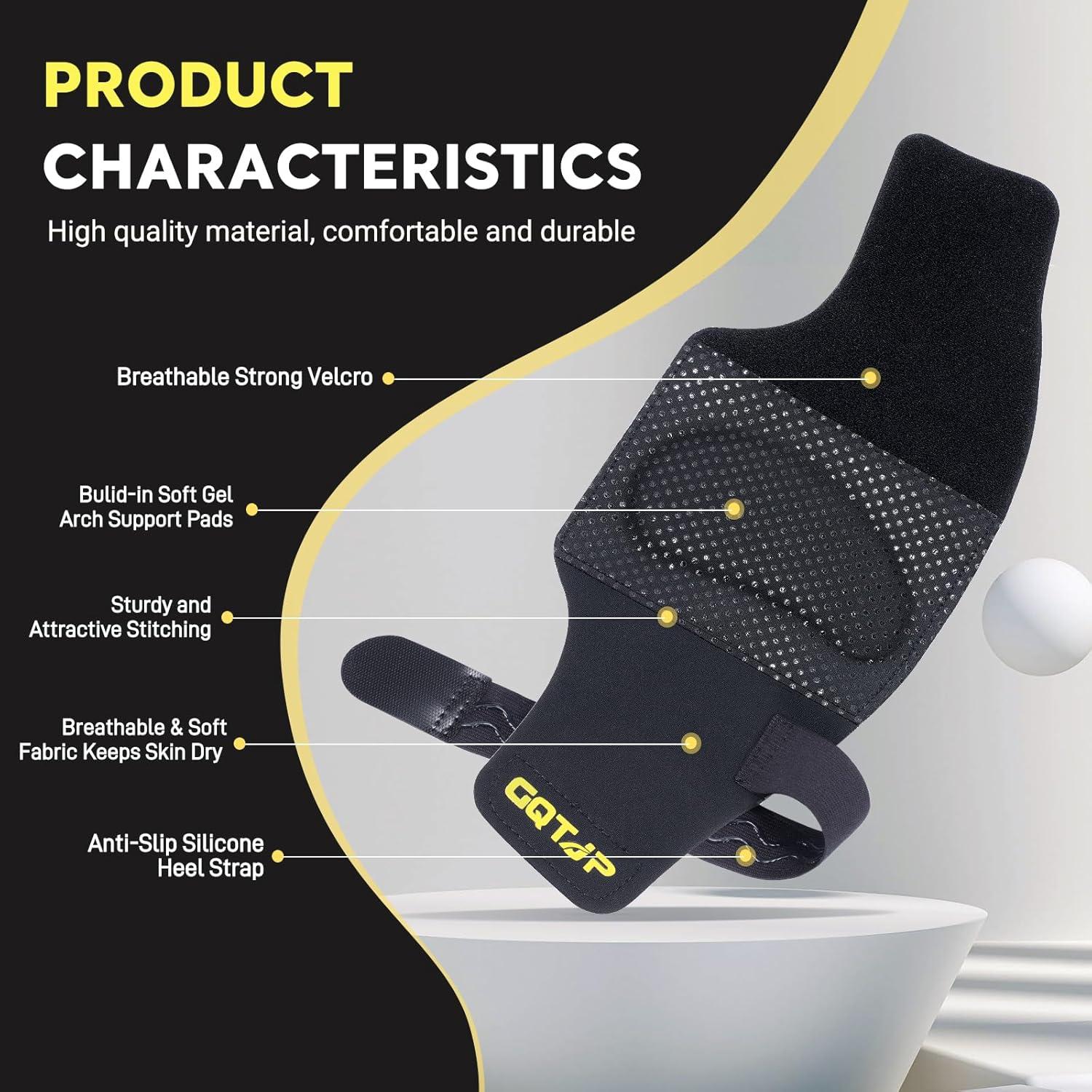 Inserts de Soporte Arqueado GQTJP para Fascitis Plantar - Negro