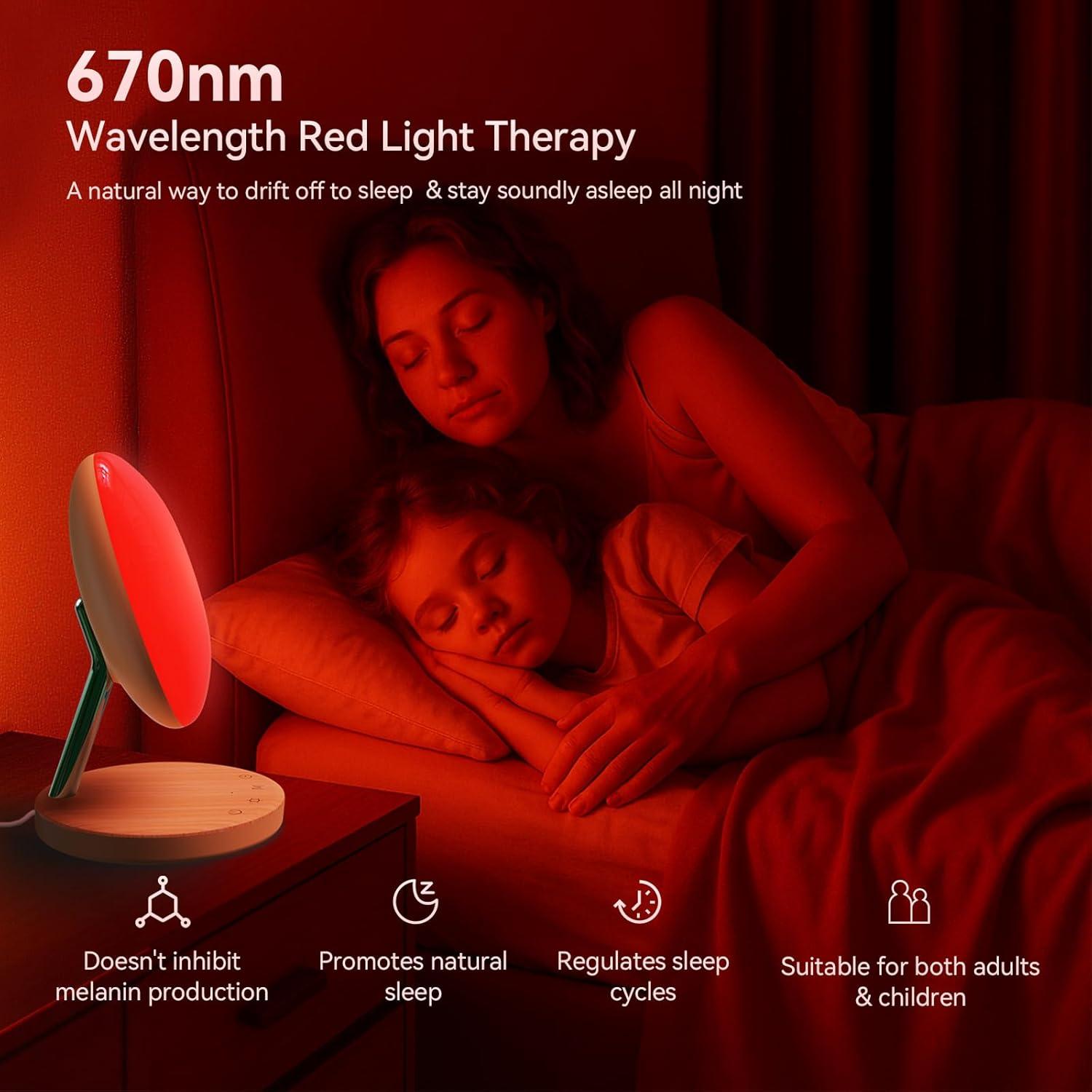 Lámpara Nocturna Luz Roja 670nm Ajustable USB COMSYNC
