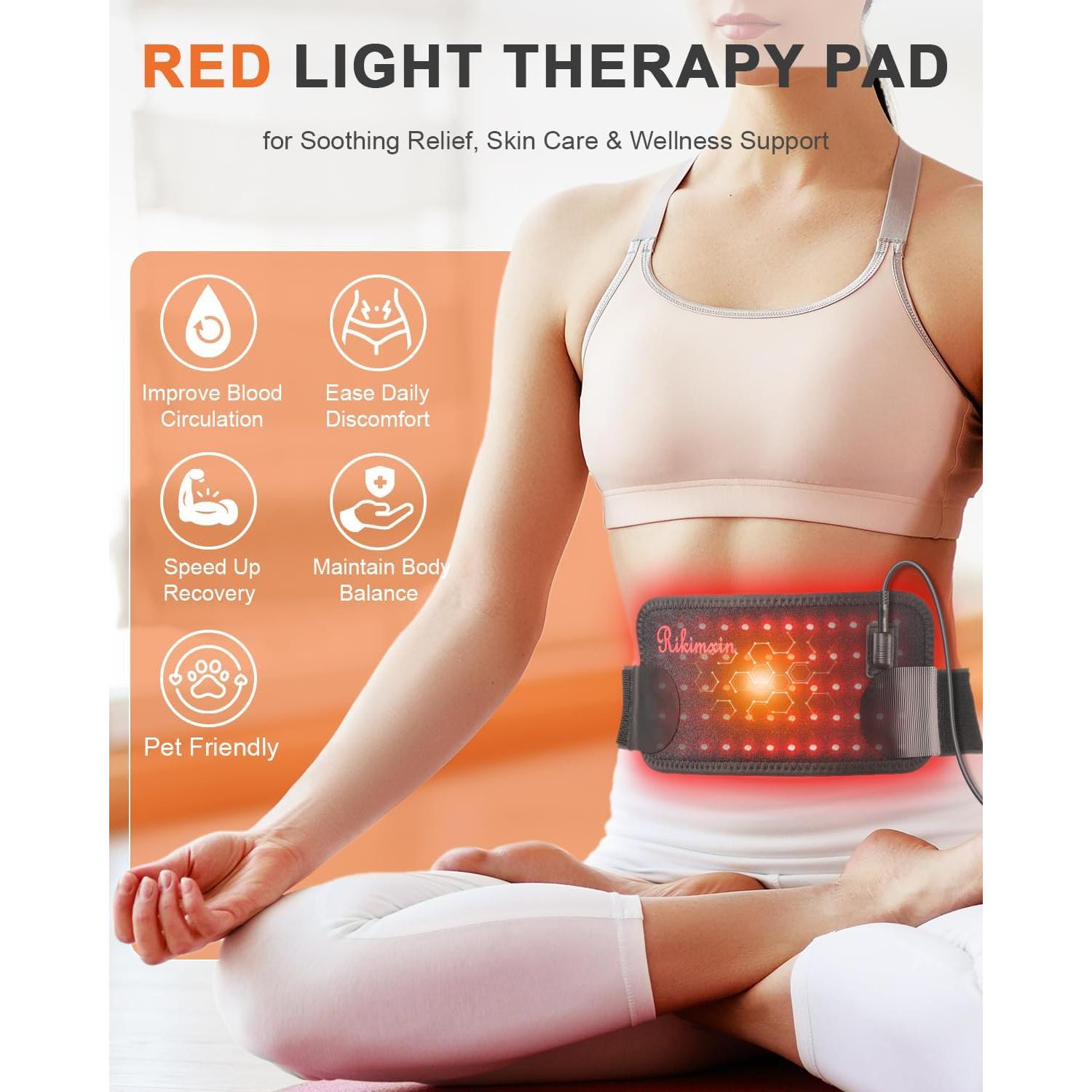 Cinturón de Luz Roja Rikimxin 3 en 1 con Temporizador 660nm 850nm