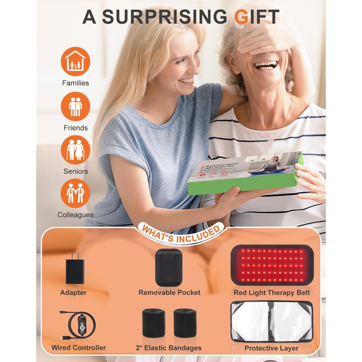 Cinturón de Luz Roja Rikimxin 3 en 1 con Temporizador 660nm 850nm