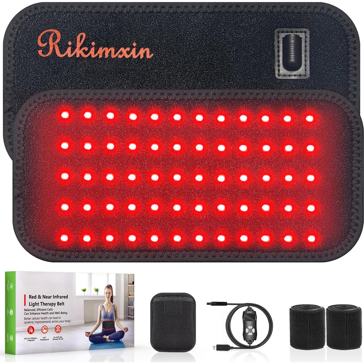 Cinturón de Luz Roja Rikimxin 3 en 1 con Temporizador 660nm 850nm