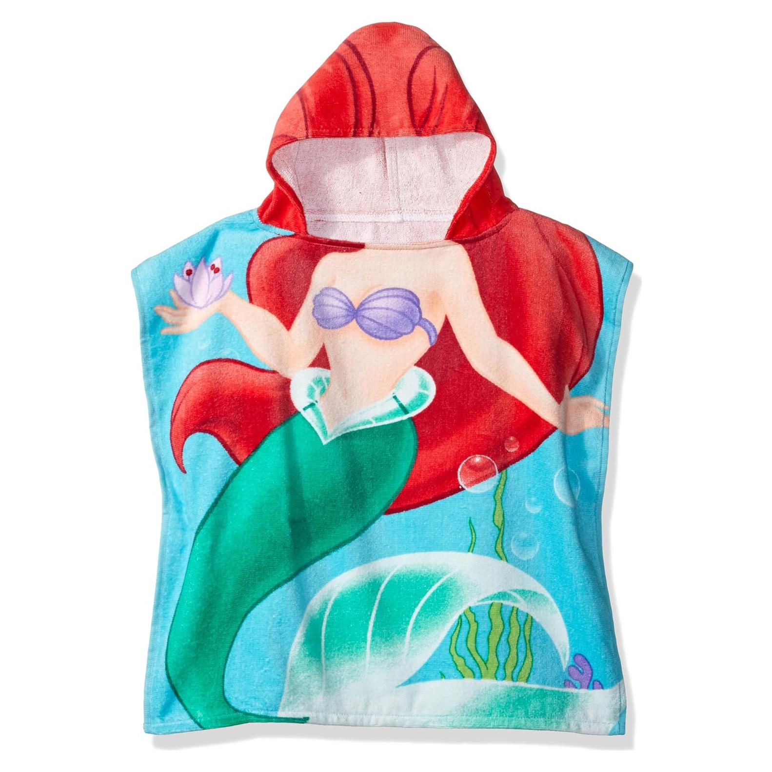 Toalla con Capucha Disney La Sirenita Ariel 100% Algodón