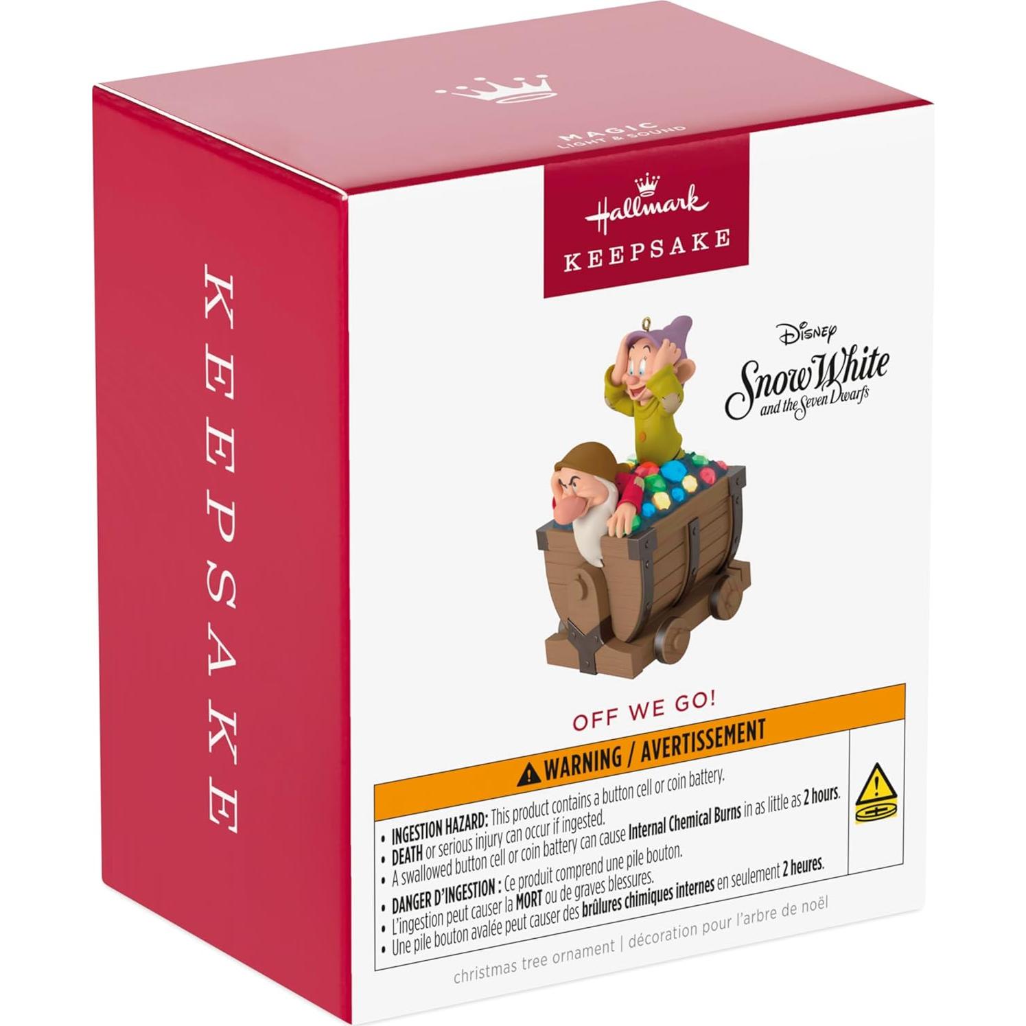 Adorno Navideño Hallmark Keepsake Blancanieves Musical con Luz