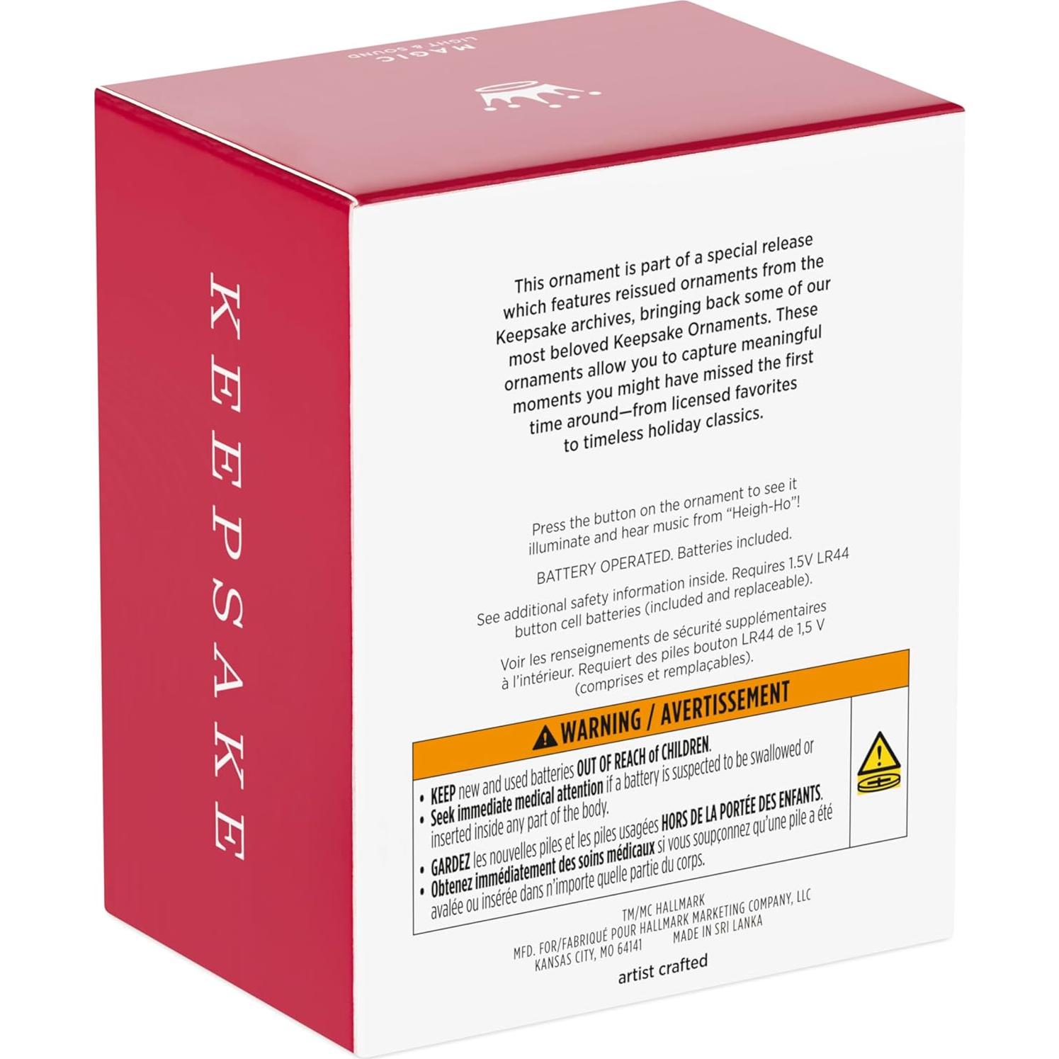 Adorno Navideño Hallmark Keepsake Blancanieves Musical con Luz