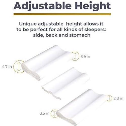 Almohada de Viaje Royal Therapy Espuma Viscoelástica Ajustable 45x30 cm