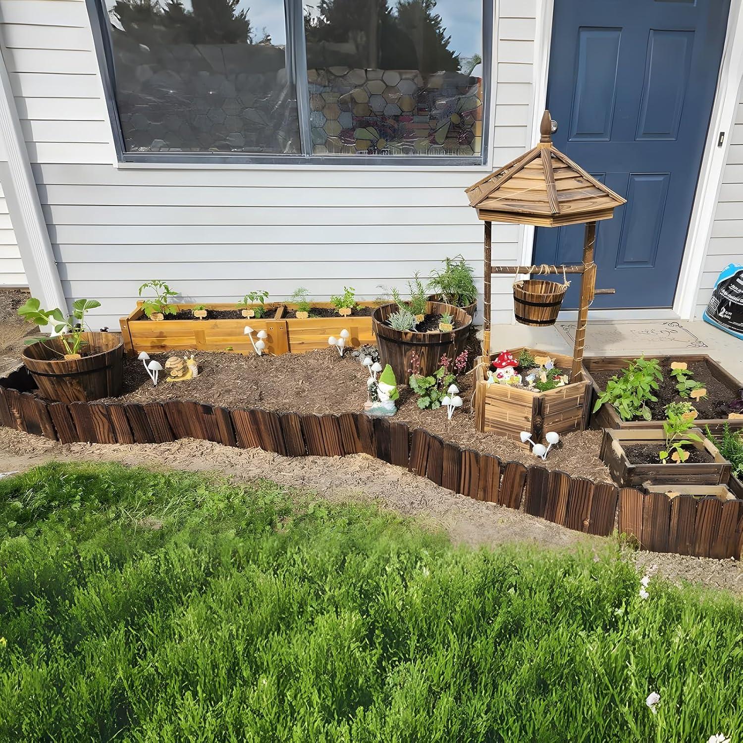 Borde de Jardín de Madera Mulctun 5.9 cm x 120 cm (2 Paquetes)