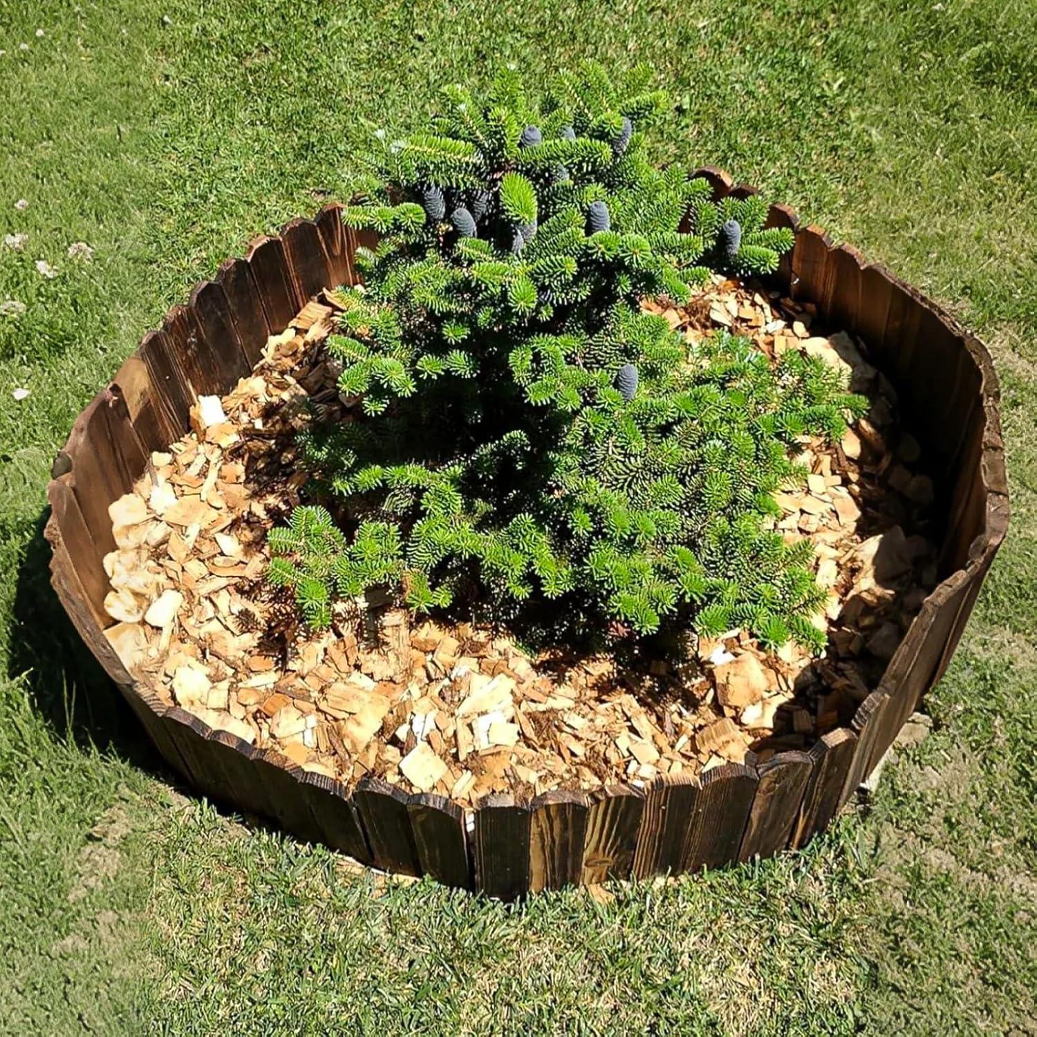 Borde de Jardín de Madera Mulctun 5.9 cm x 120 cm (2 Paquetes)