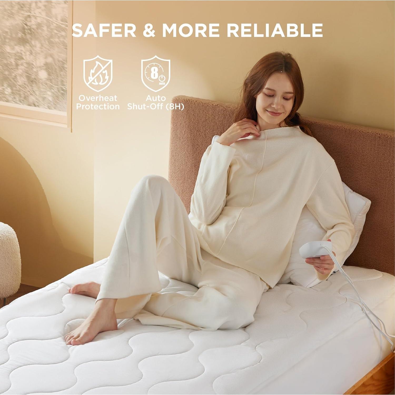 Almohadilla Eléctrica Calentador de Cama Bedsure Twin 99x191cm