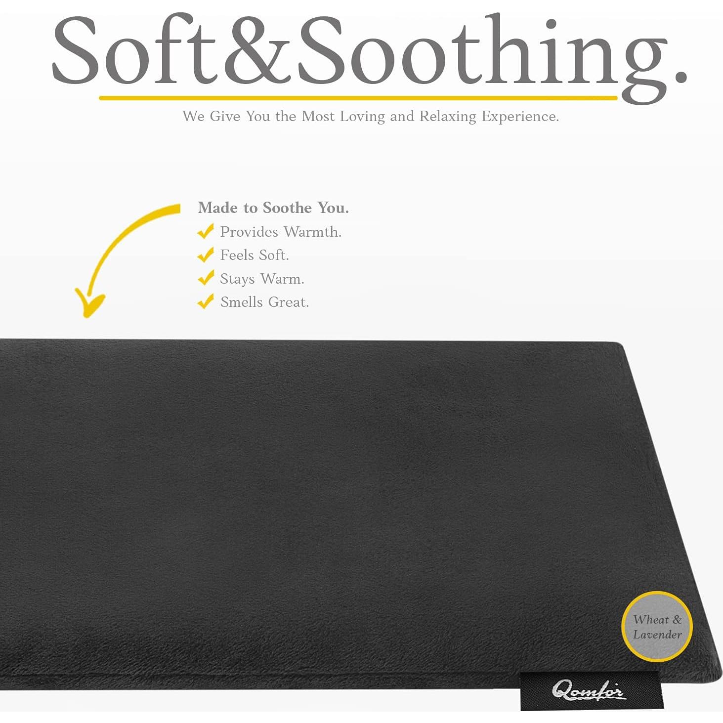 Almohadilla Térmica Qomfor de Microondas 45.7x11.9cm Negra