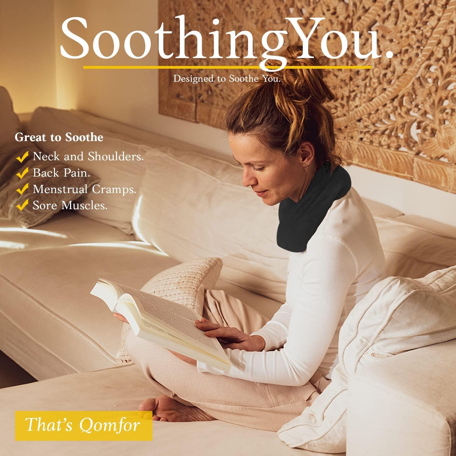 Almohadilla Térmica Qomfor de Microondas 45.7x11.9cm Negra