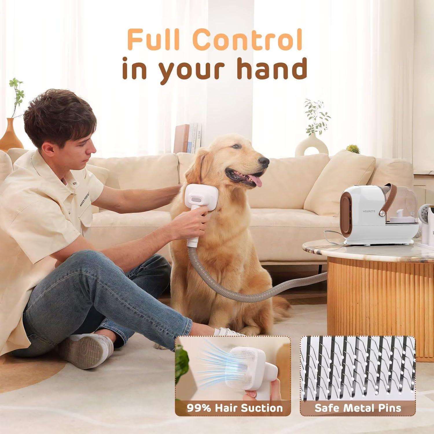 Kit de Aspiradora HEAPETS para Acicalamiento de Perros 3L