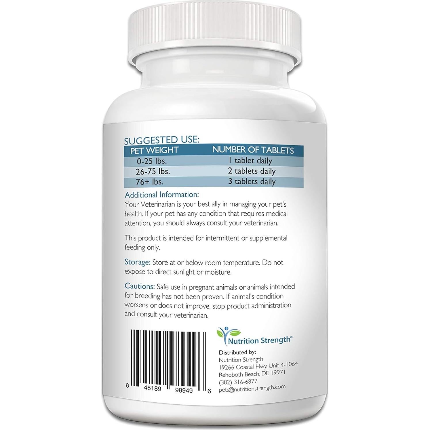 Suplemento para Incontinencia en Perros Nutrition Strength 120 Tabletas