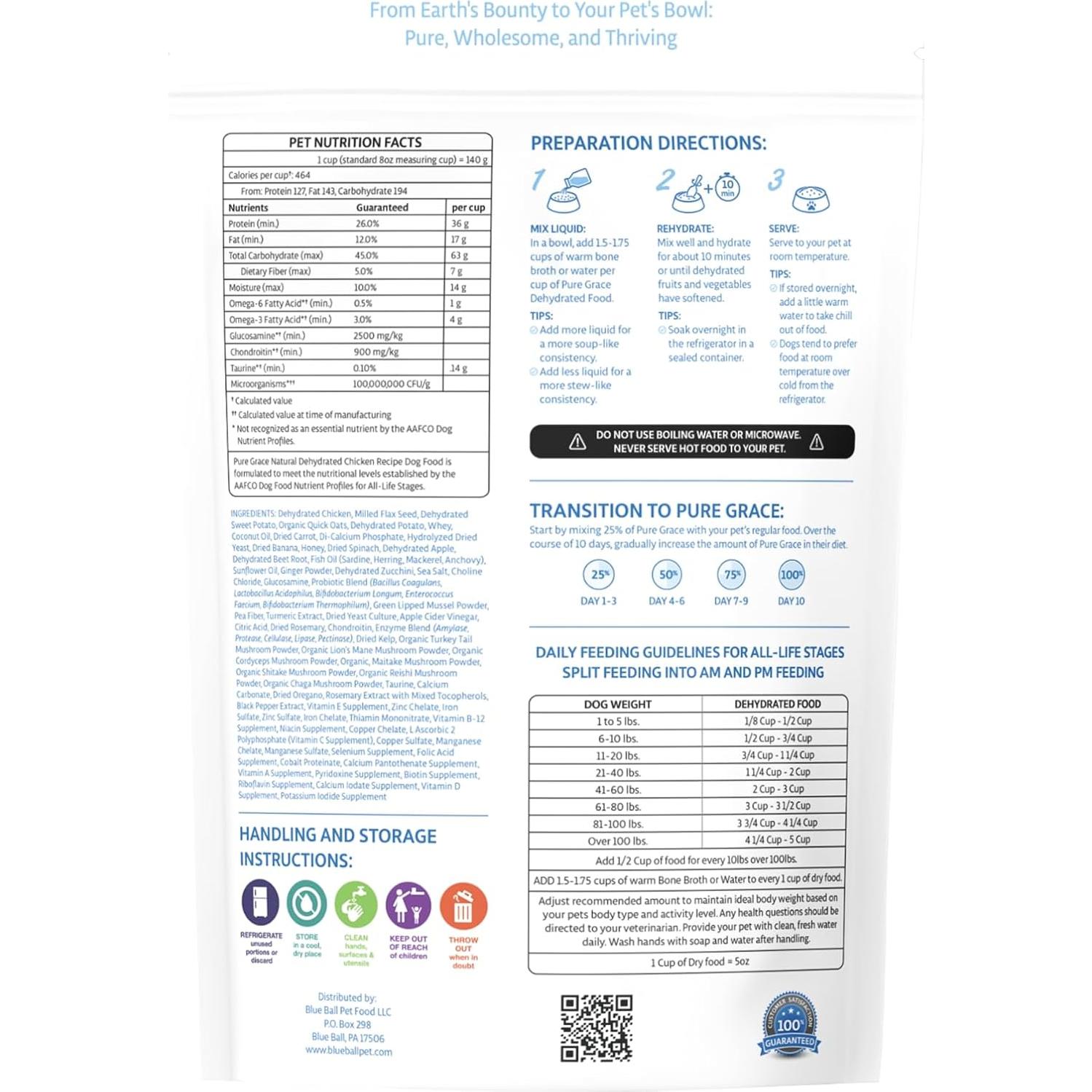 Comida Deshidratada para Perros Pure Grace 3kg - Salud Integral