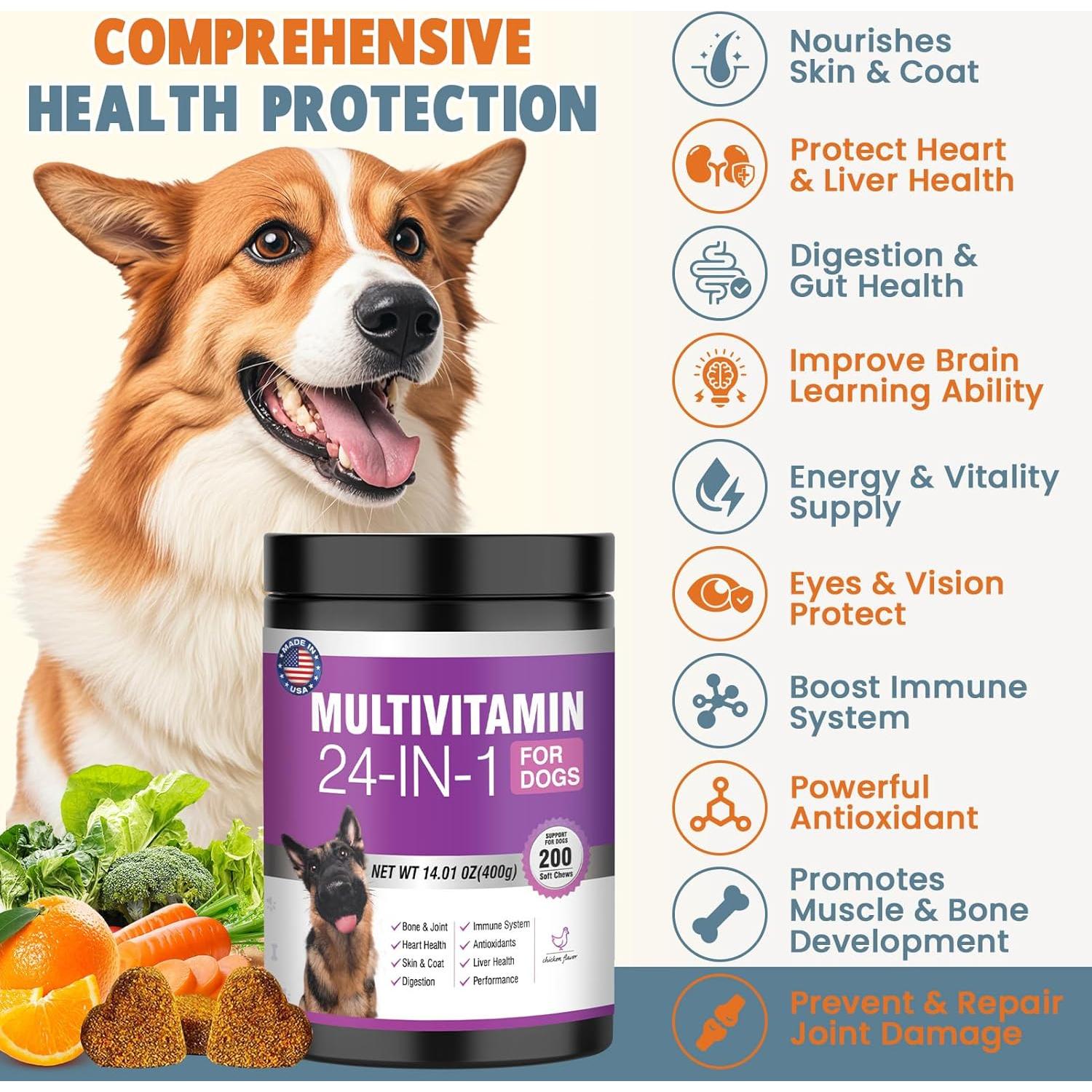 Multivitamínico Masticable para Perros TTLXBL 200 Ct Pollo