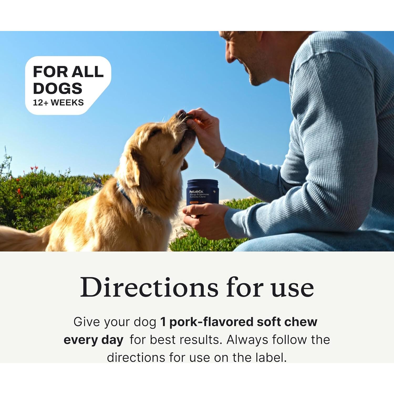 Masticables Probioticos PetLab Co. para Alergias Perros 30 Unidades