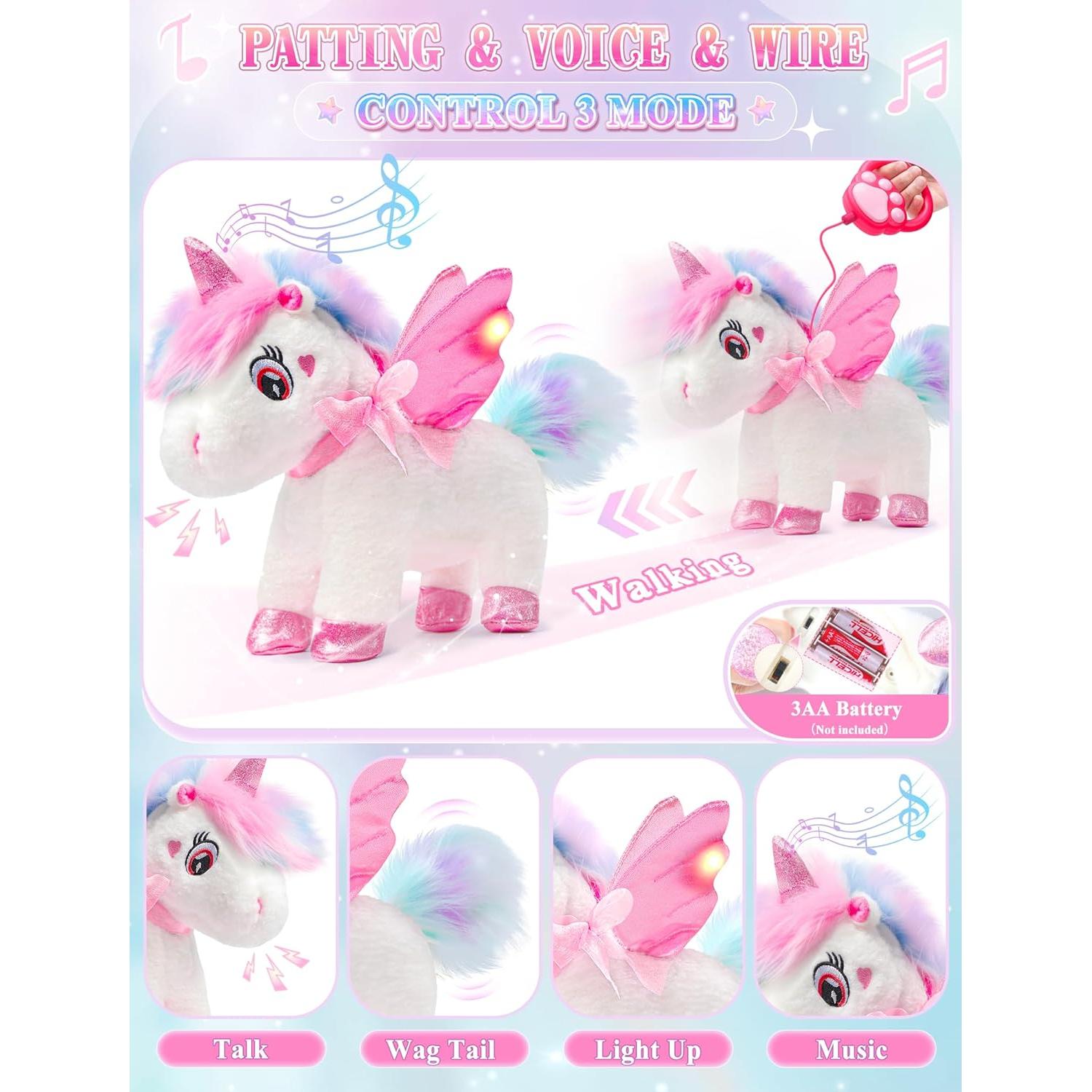 Unicornio Interactivo Eléctrico SOLIEHOO con Capa Iluminada