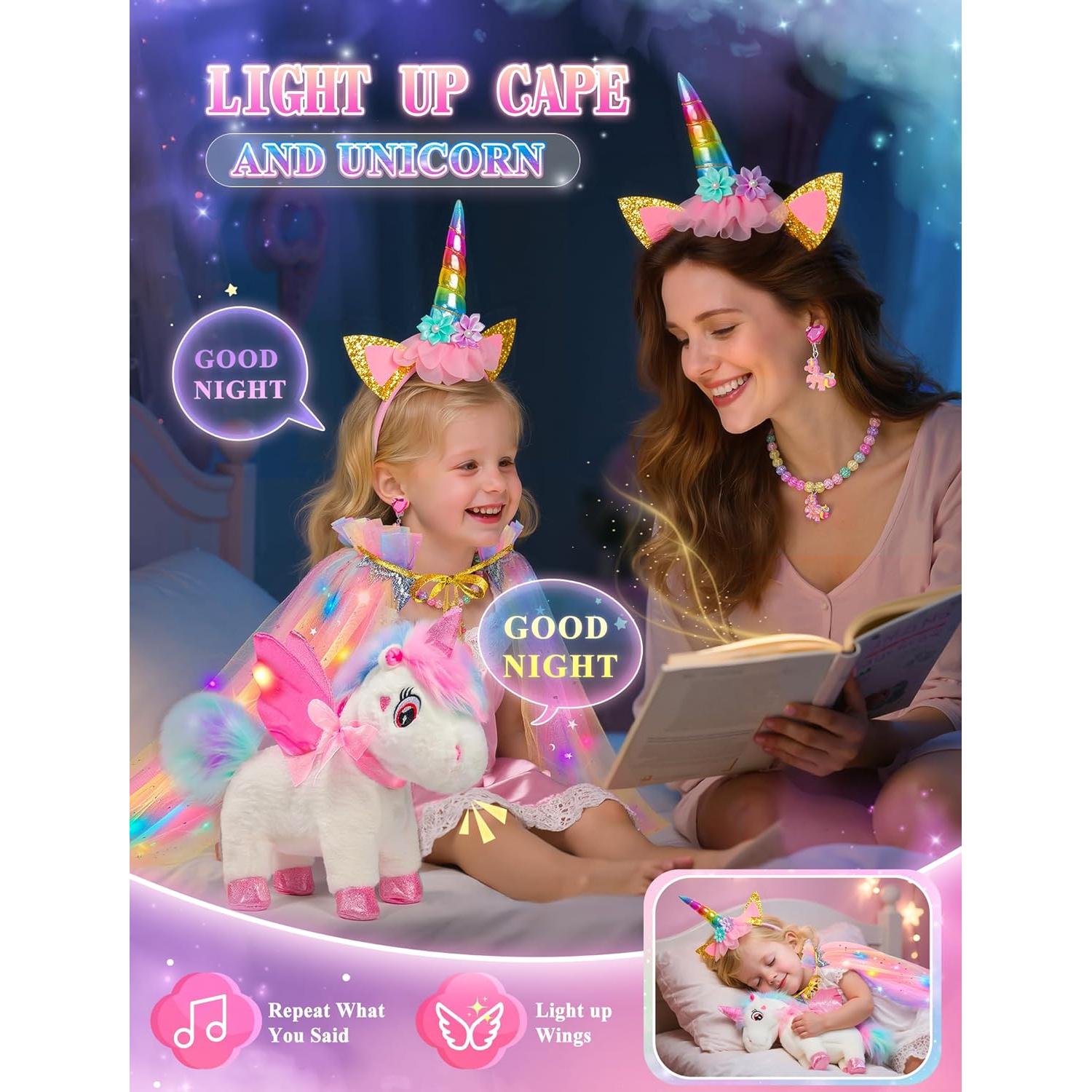 Unicornio Interactivo Eléctrico SOLIEHOO con Capa Iluminada