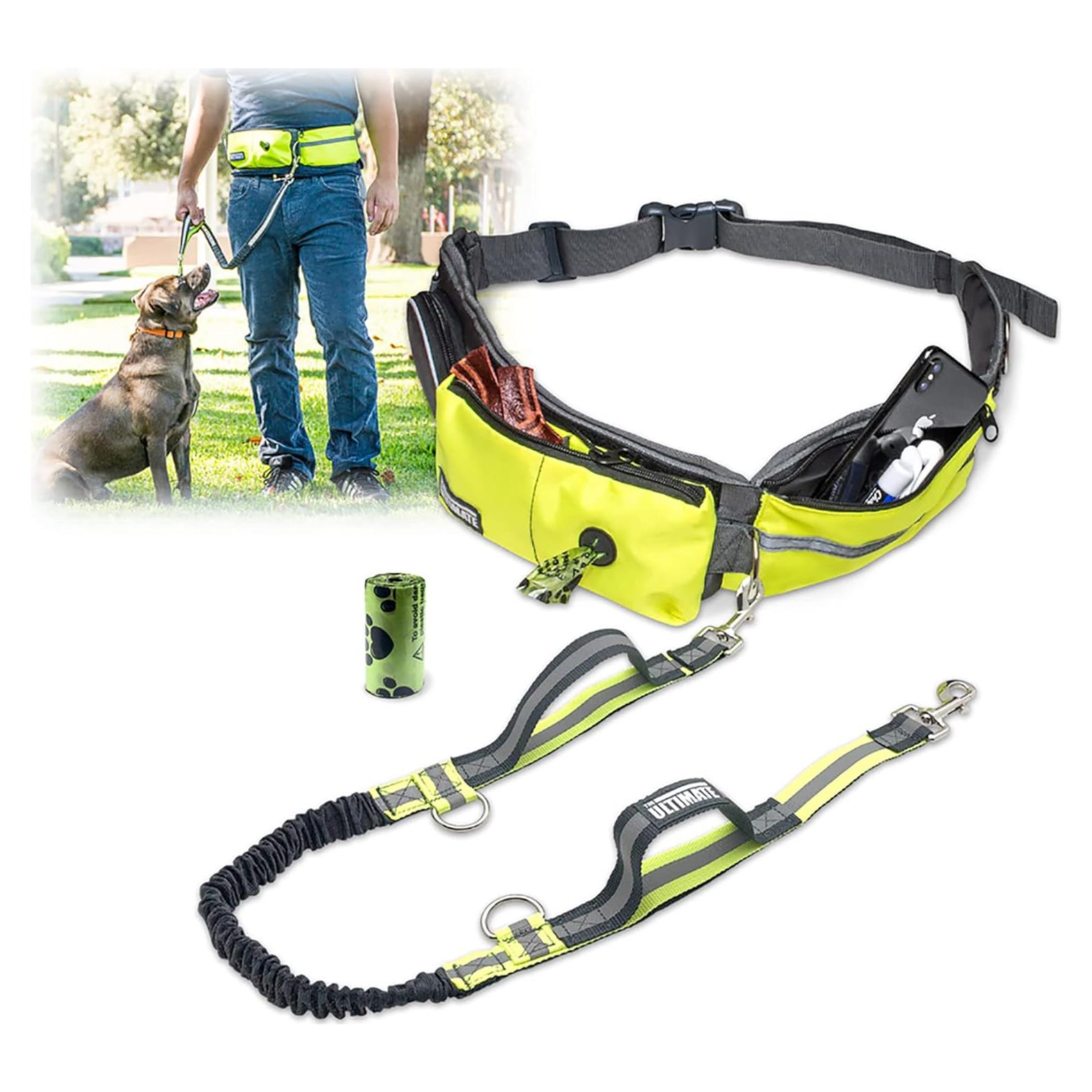 Correa Bungee Reflectante para Perros TAKSIN Amarillo Ajustable