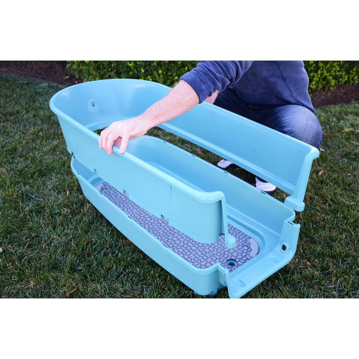 Baño Elevado para Mascotas Booster Bath Grande Verde Azulado