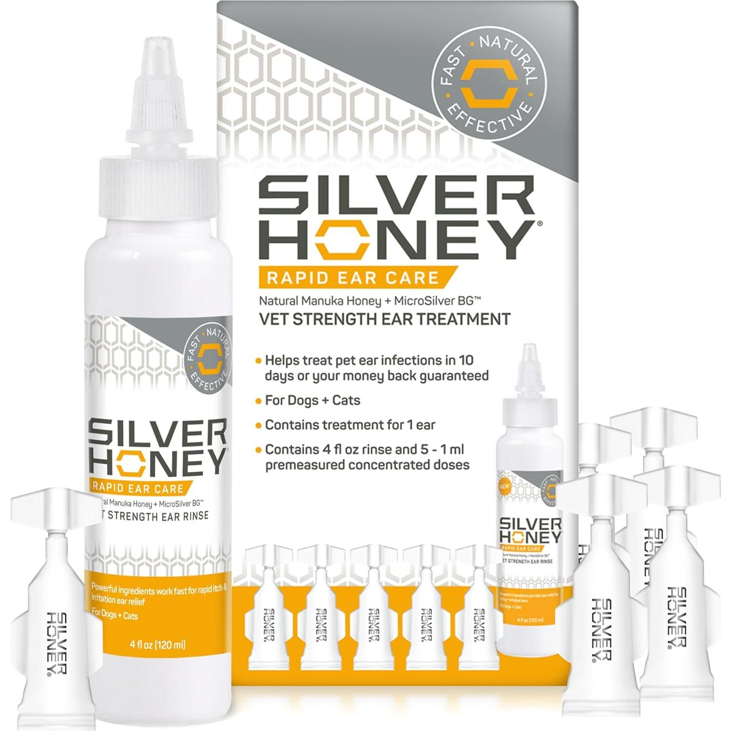 Absorbine Silver Honey Cuidado Rápido de Oídos Veterinario 10 Días