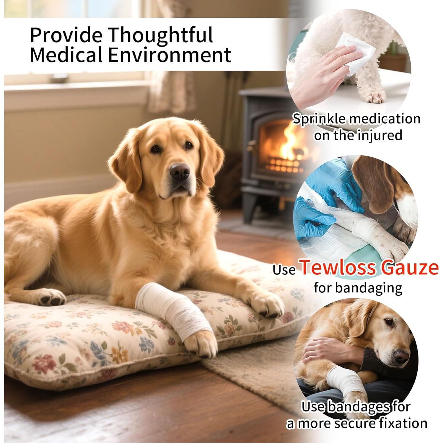 Paquete de 12 Rollos de Gasa Adhesiva Tewloss 15 cm x 4.57 m