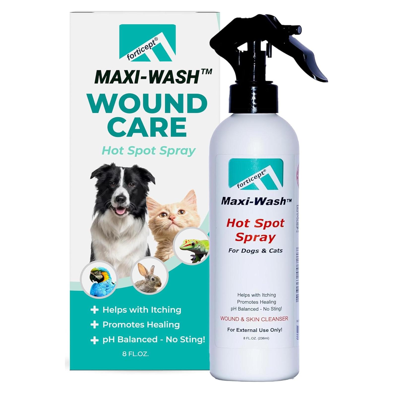 Forticept Maxi Wash Spray 236.6 ml para Cuidado de Heridas en Mascotas