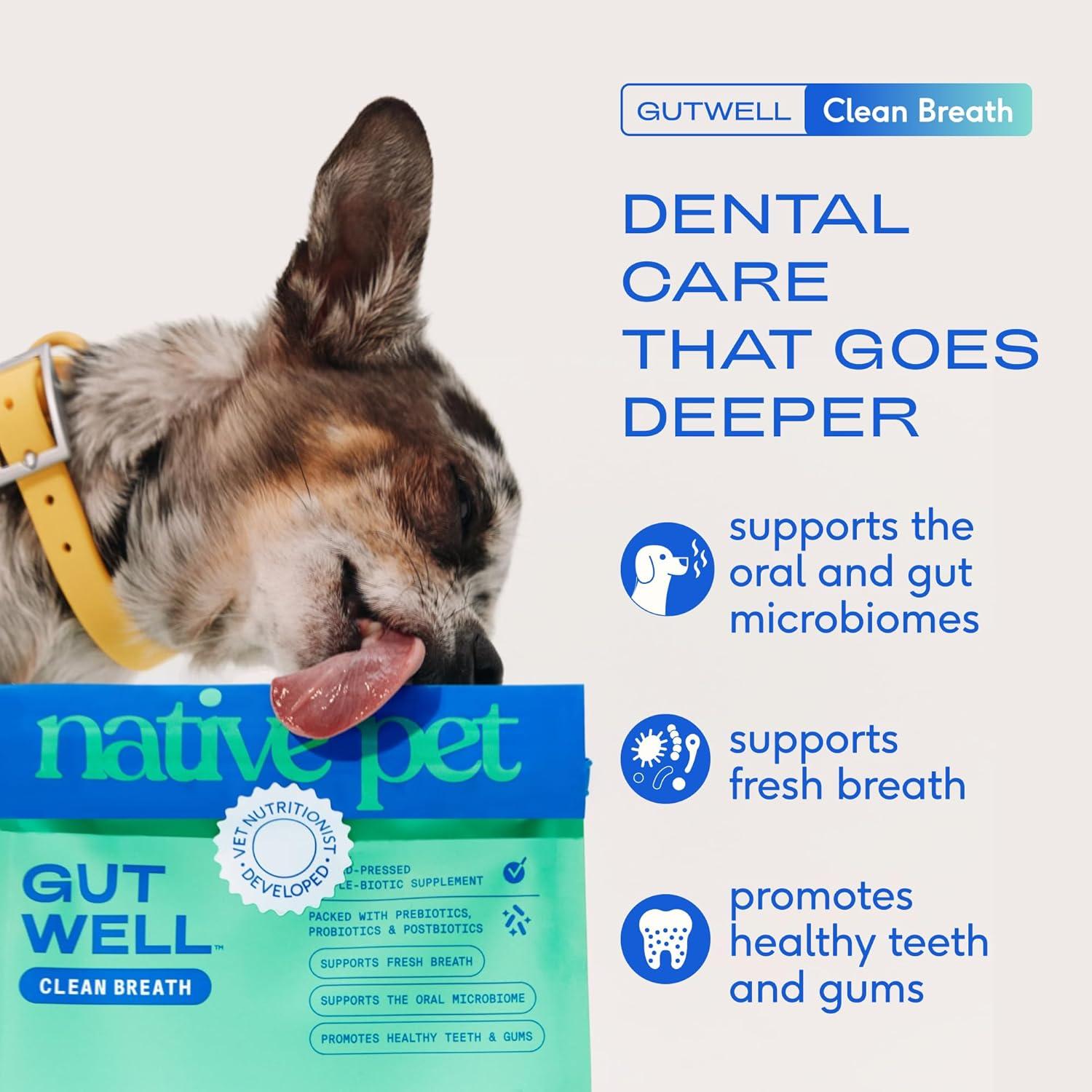 GutWell Clean Breath - Ambientador Dental para Perros 60 Cucharadas