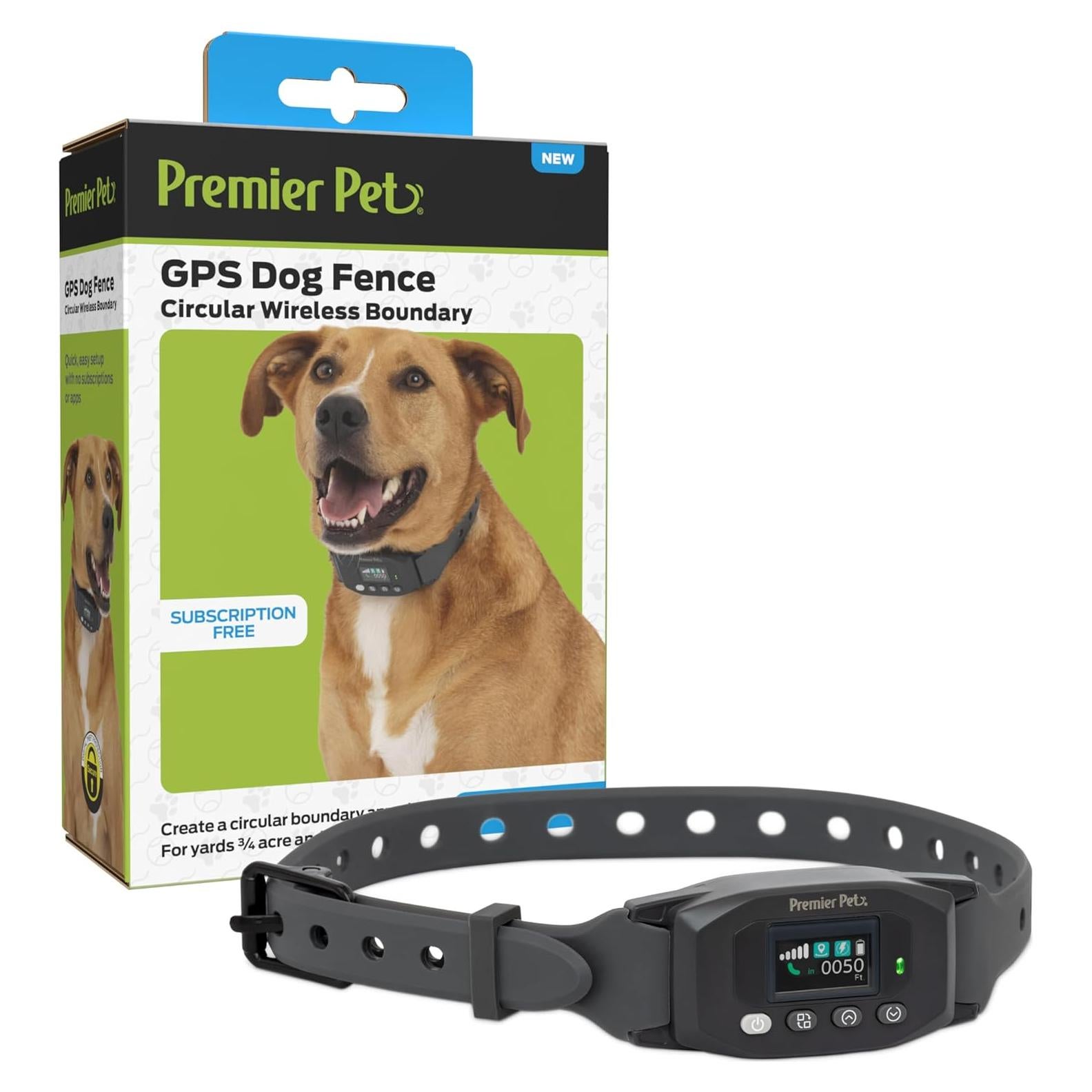 Collar GPS Inalámbrico para Perros Premier Pet - Sumergible, Recargable, 0.30 Hectáreas