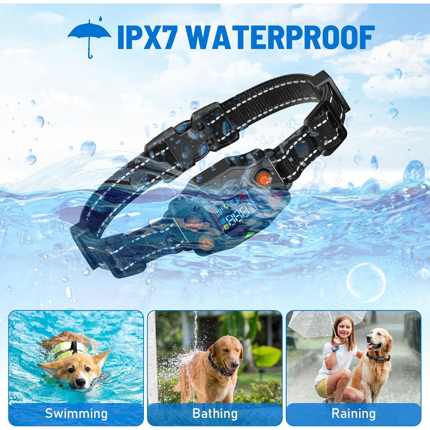 Cerca Inalámbrica GPS para Perros LINCAE, Collar Impermeable IPX7