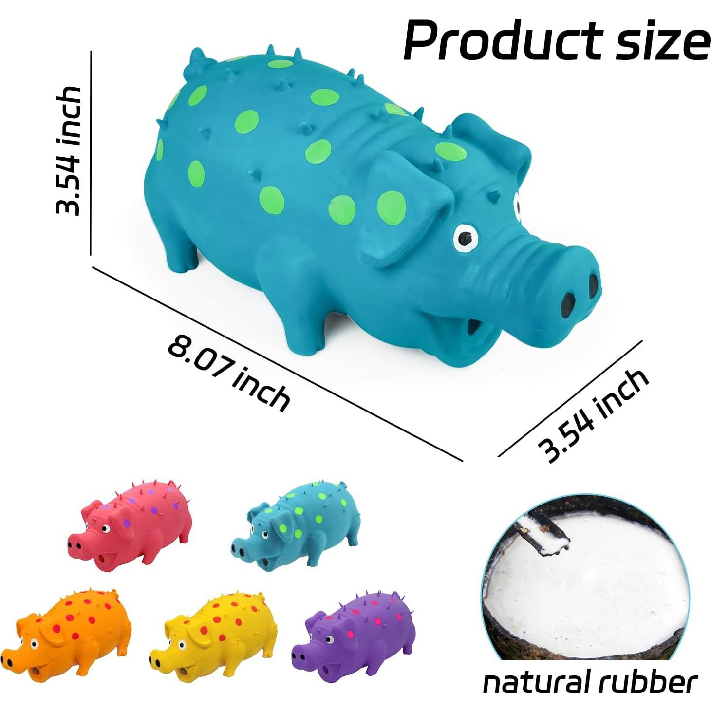 Juguete Squeaky para Perros Andiker 20cm Láttex Cerdo Rosa/Púrpura