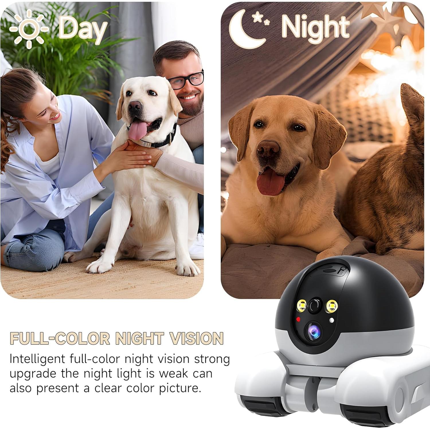 Cámara para Mascotas OROMVO GZ00709 1080p WiFi con SD 32GB