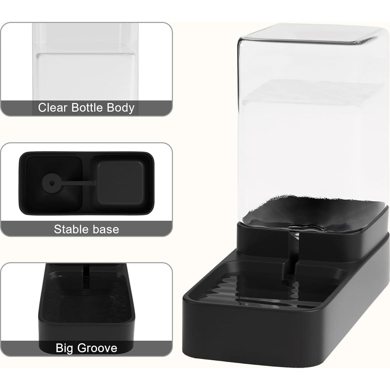 Dispensador Automático de Comida y Agua Wefeedy 3.3L Negro