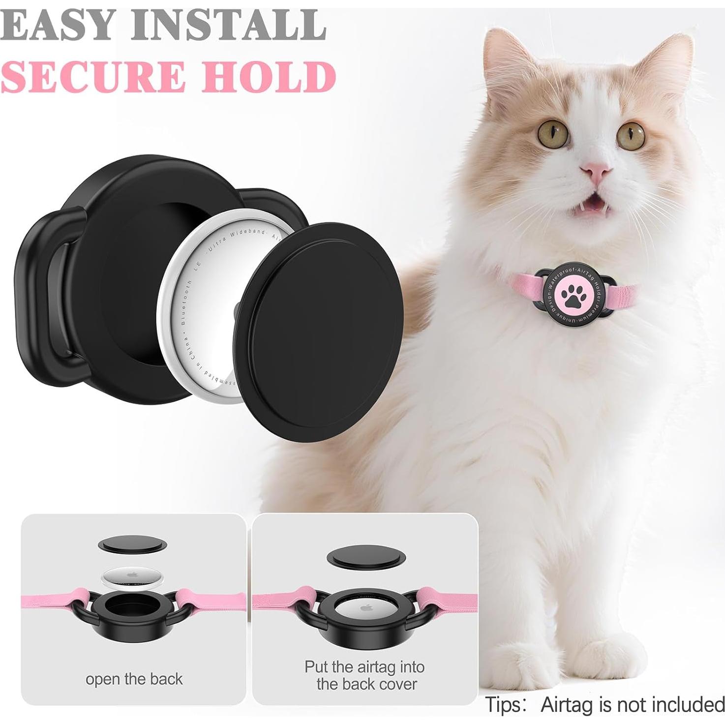 Collar para Gato Odokele con Soporte para AirTag Rosa 20-31.75 cm
