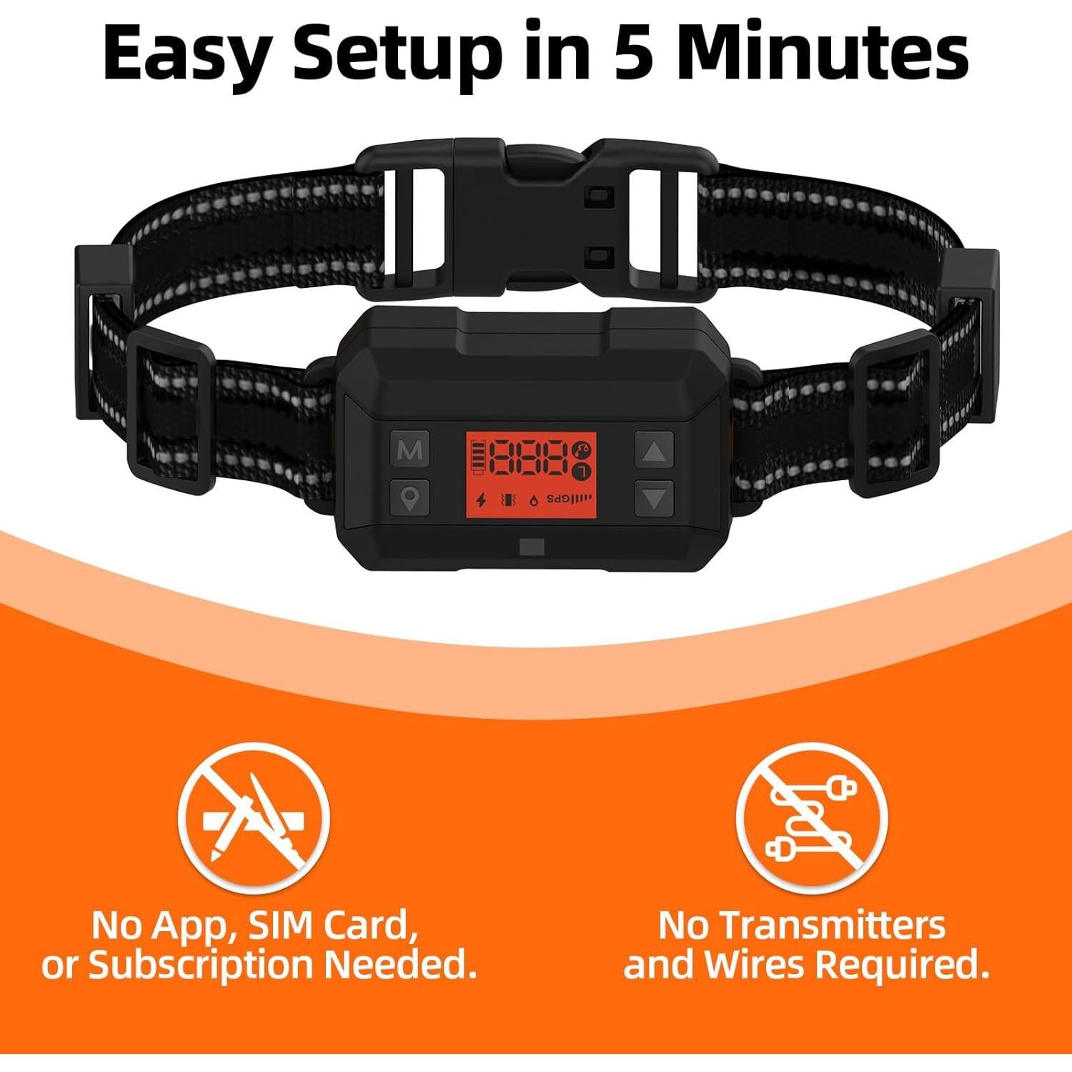 Collar GPS Inalámbrico Impermeable PetHey F810 para Perros