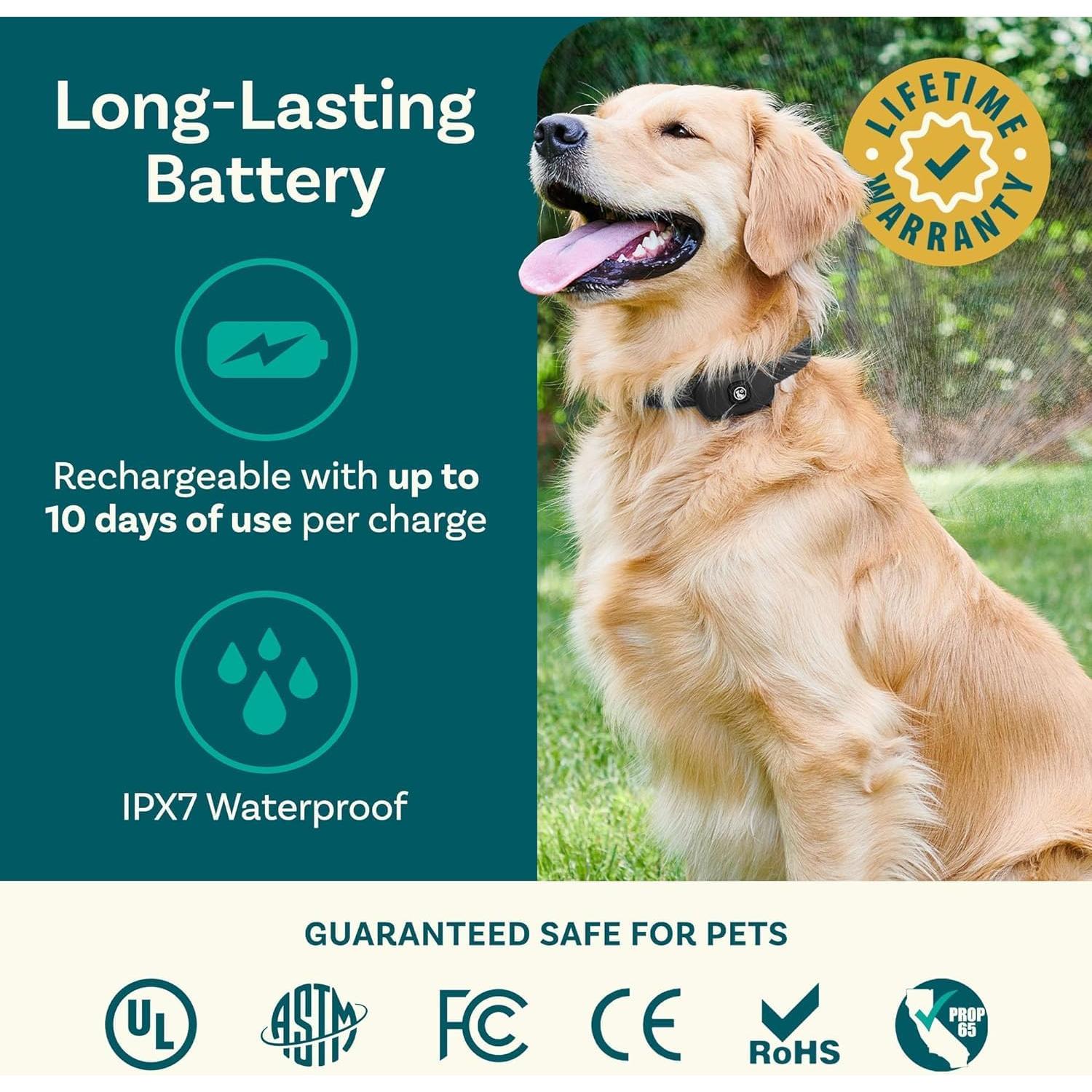 Sistema de Cerca Inalámbrica para Perros PetCove 2 Collares